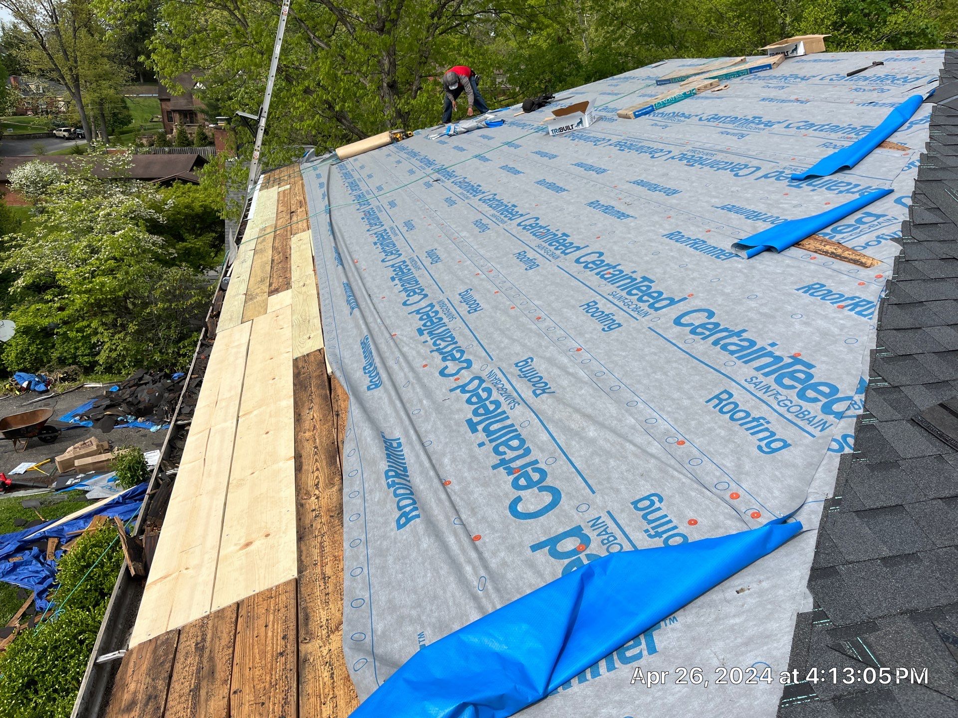Residential Roofing Installation using Certainteed Landmark Pro Shingles by Fahey Roofing + Contracting
