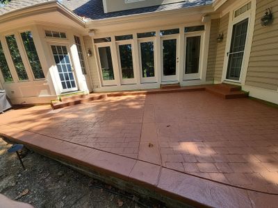 paver patio using Concrete Stain