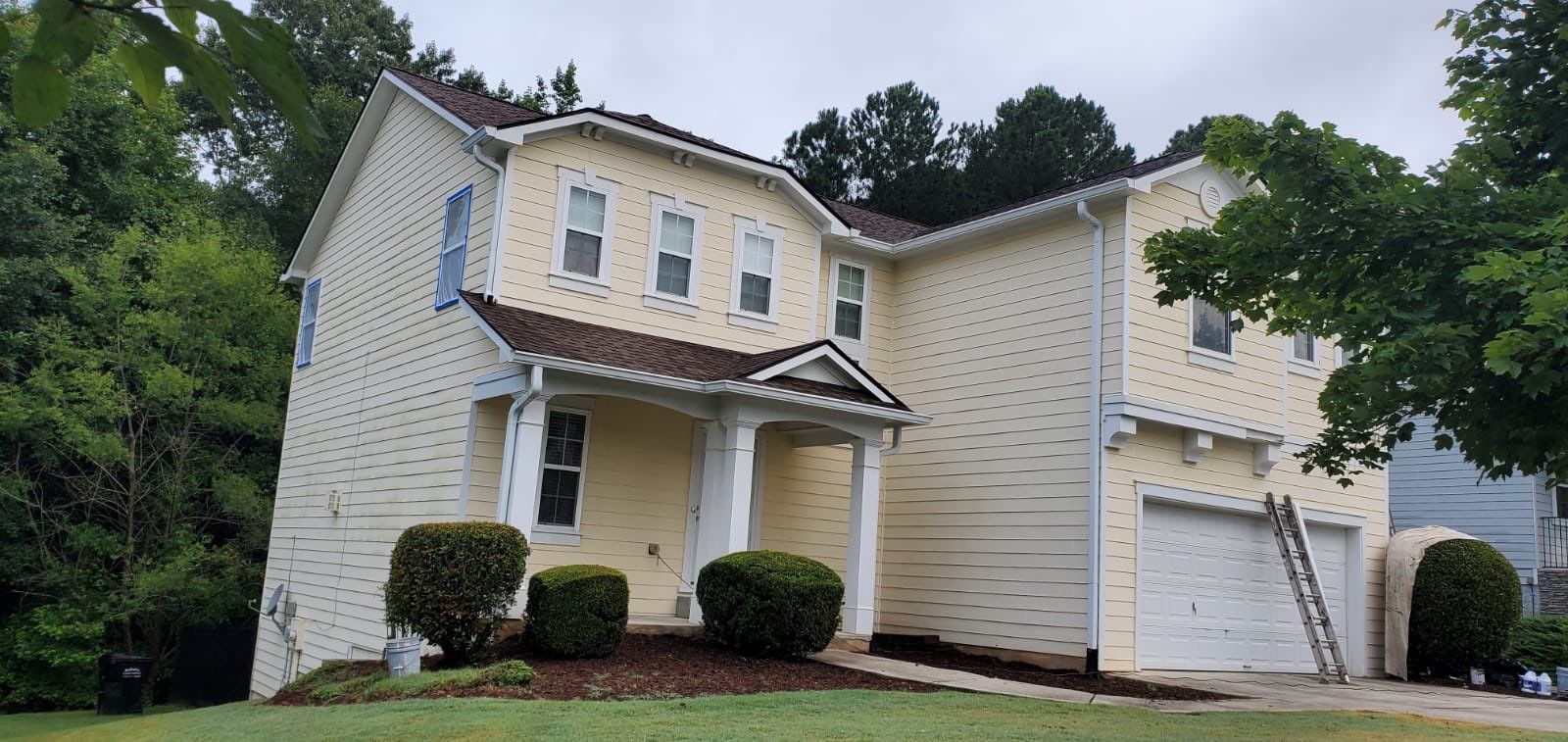 Two-Story Residential Exterior Painting and Shutter Refresh in Atlanta by Swift Home Renovations