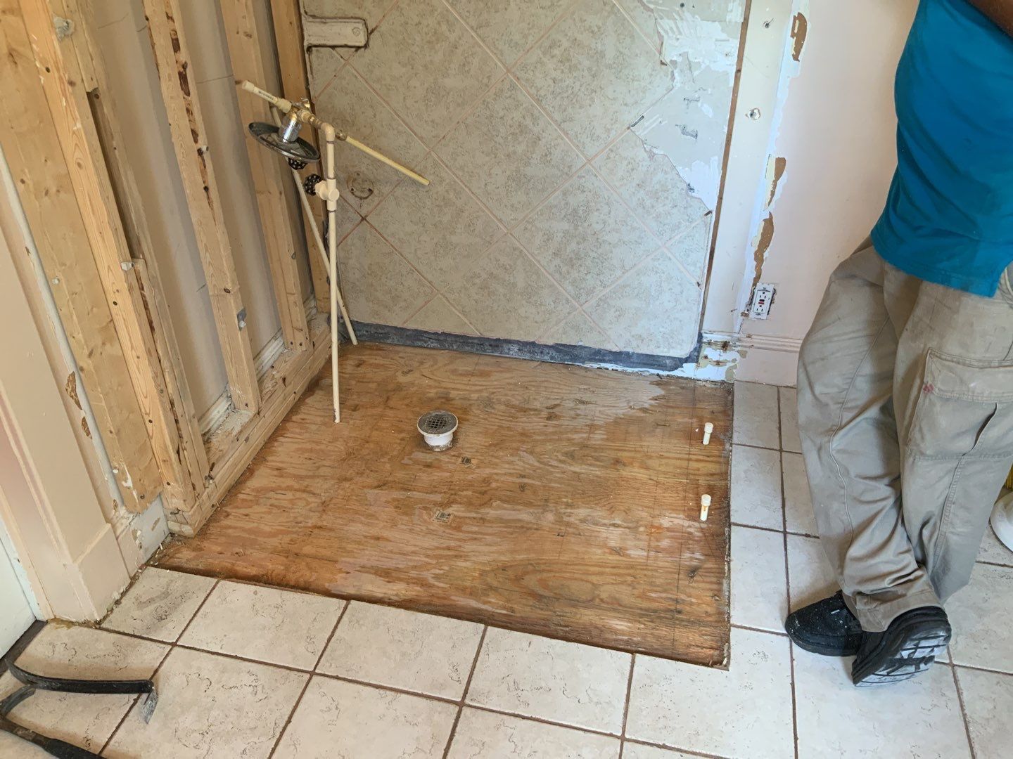 Bathroom Remodel using New Bathroom Tile and Tube by Alpha Design Services