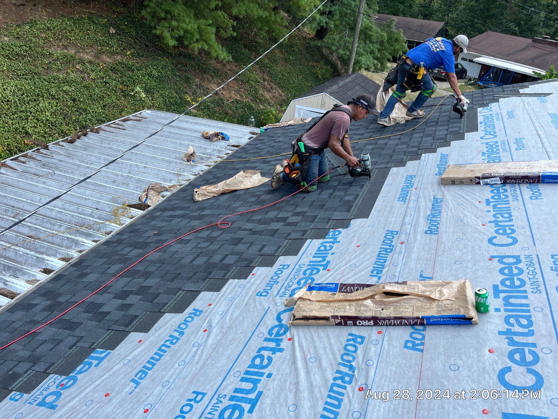 Residential Roofing Installation using Certainteed Landmark Pro Shingles by Fahey Roofing + Contracting