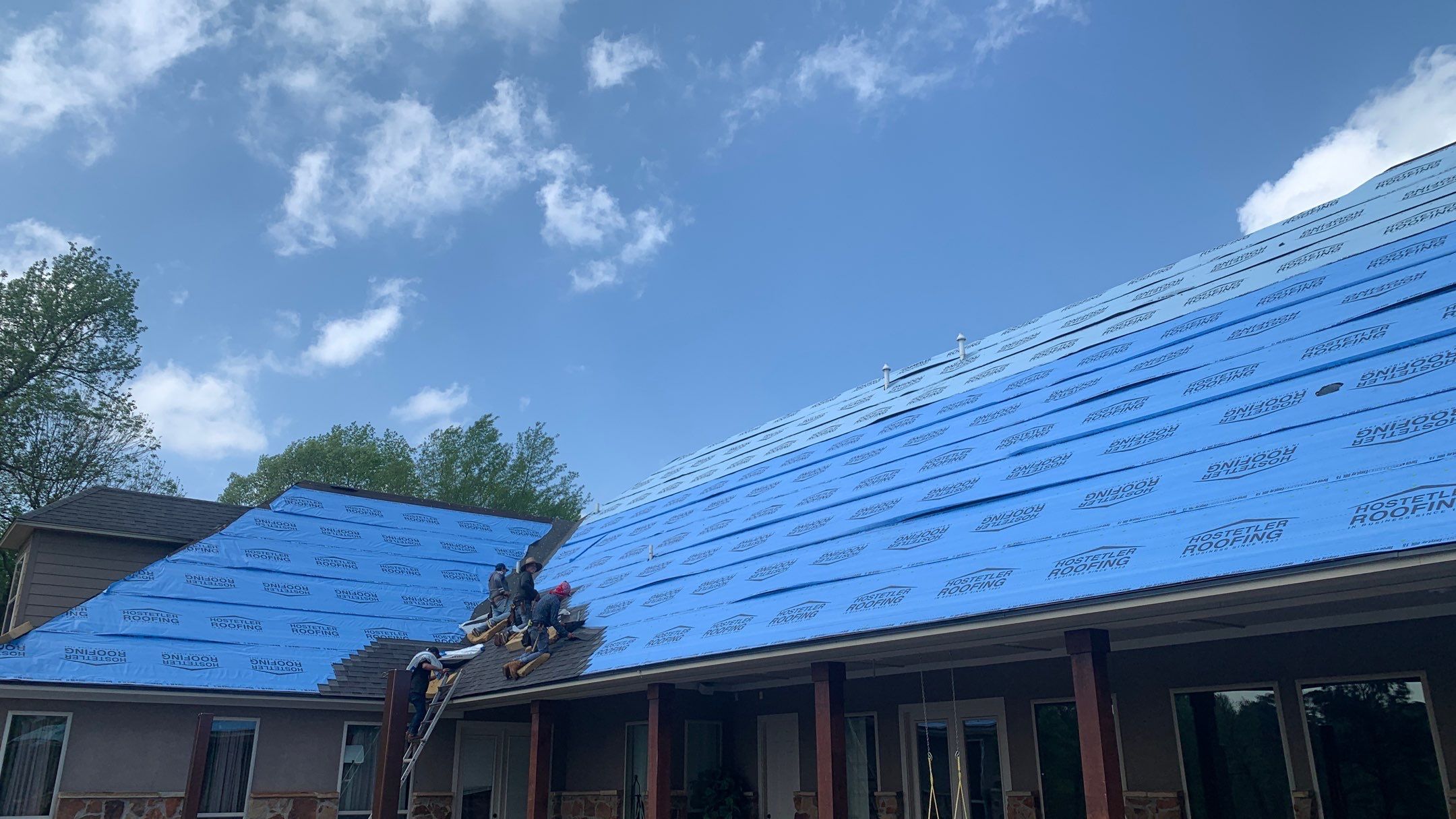 Residential Roofing Installation using Malarkey Architectural Vista Shingles by Hostetler Roofing