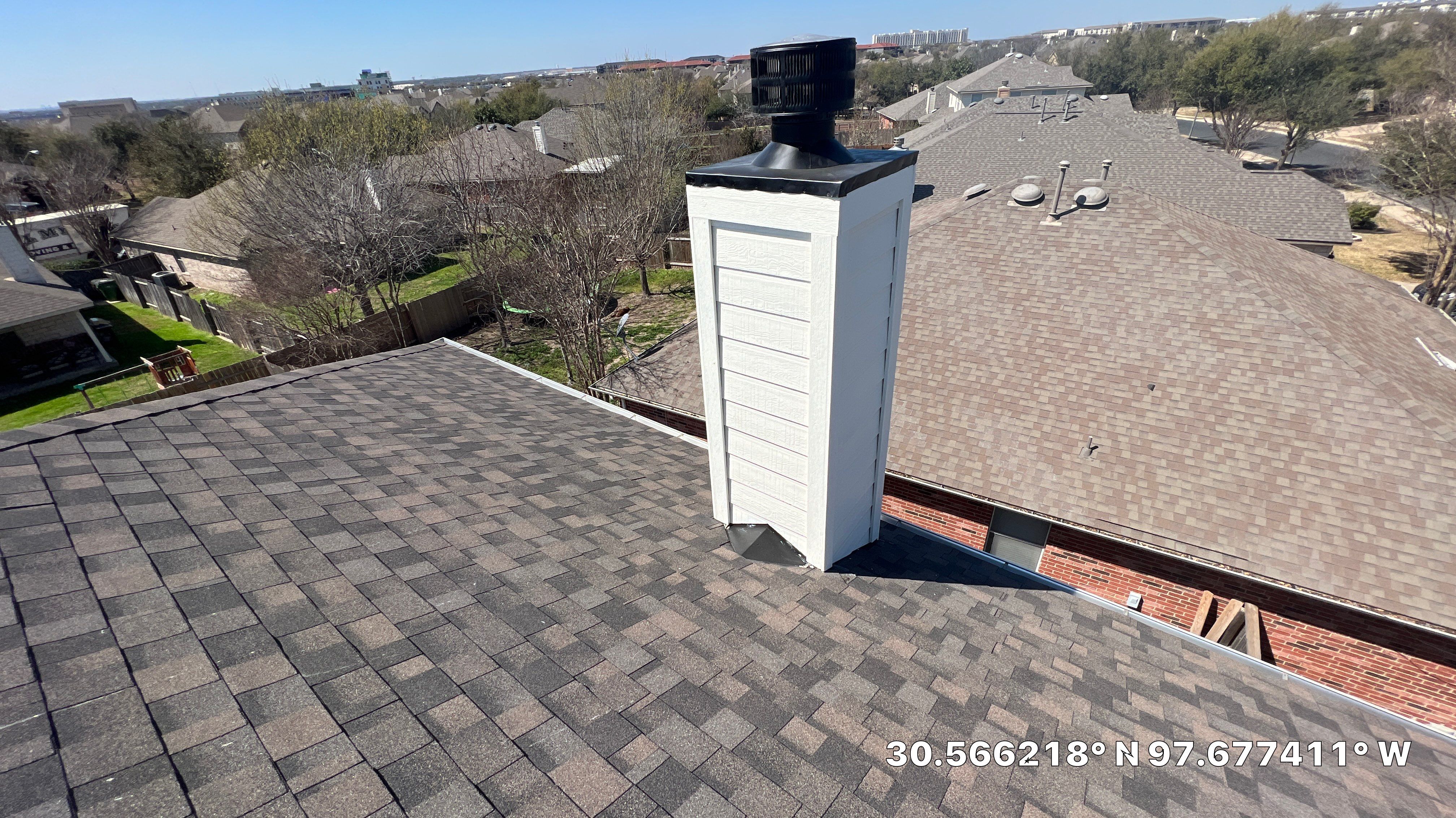 Architectural Shingle Roof Replacement and Storm Damage Restoration in Round Rock by Caliber Restoration LLC