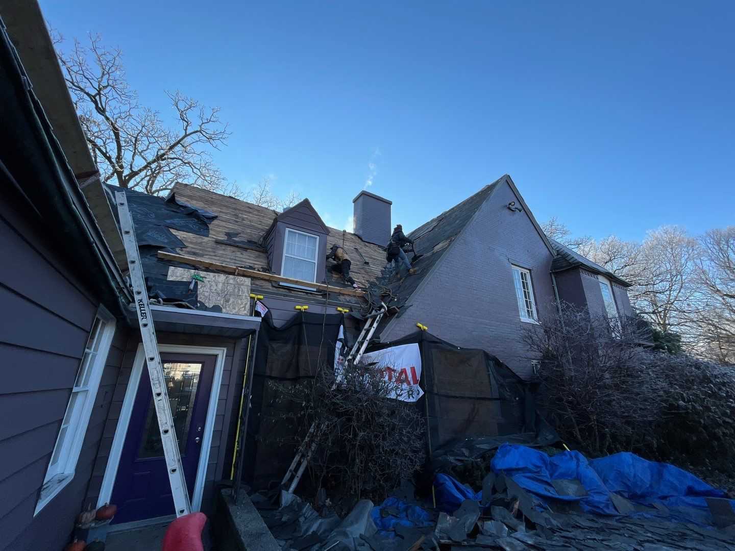 Slate Roof Removal using Atlas Storm Master Slate by Total Exteriors