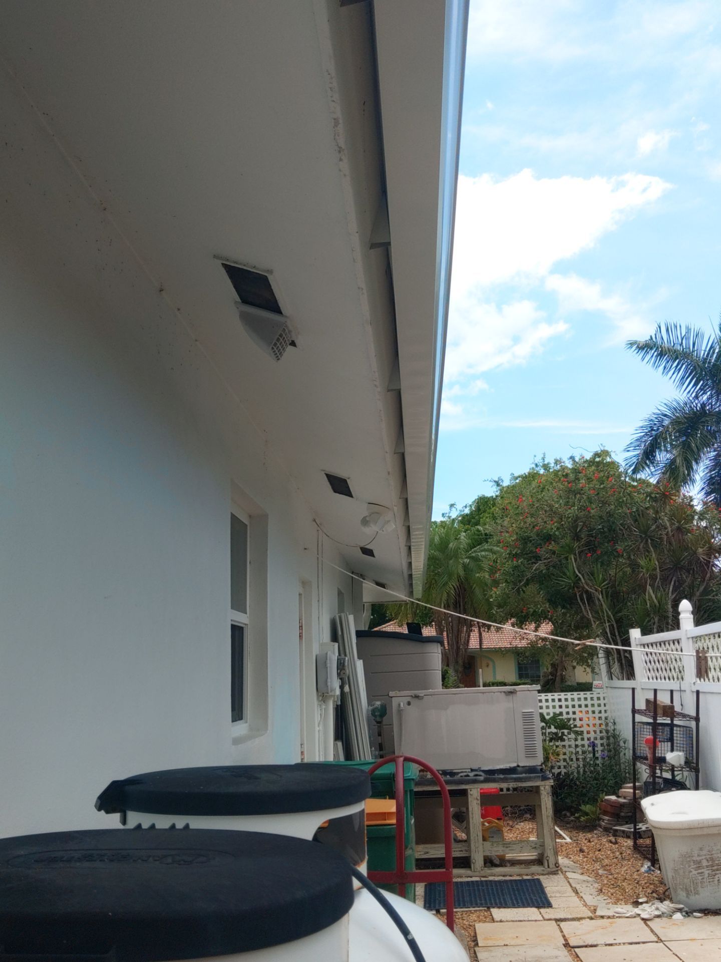 K-Style Seamless Gutter Installation using 3X4 Elbow Downspout in Marco Island, FL  by Gutter Professors