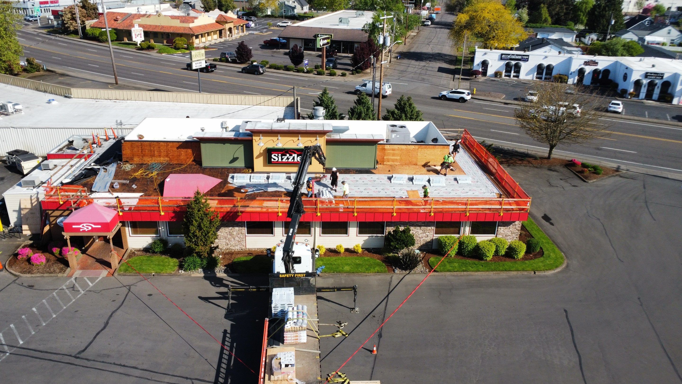 Sizzler Albany Oregon Roof Replacement  by Orezona Building & Roofing Company, Inc.
