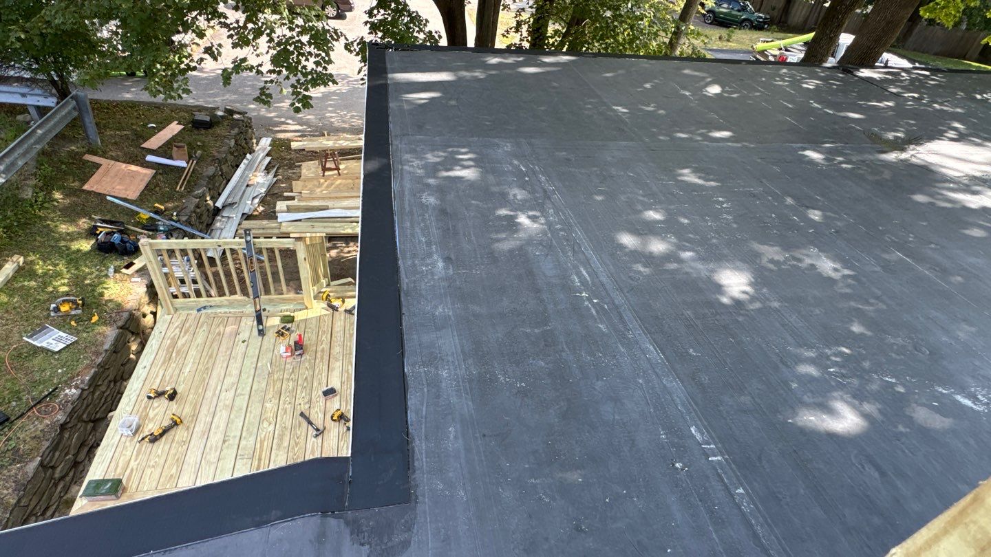 EPDM Flat Roof Installation with ISO Board on Existing Structure by Sensible Home Solutions