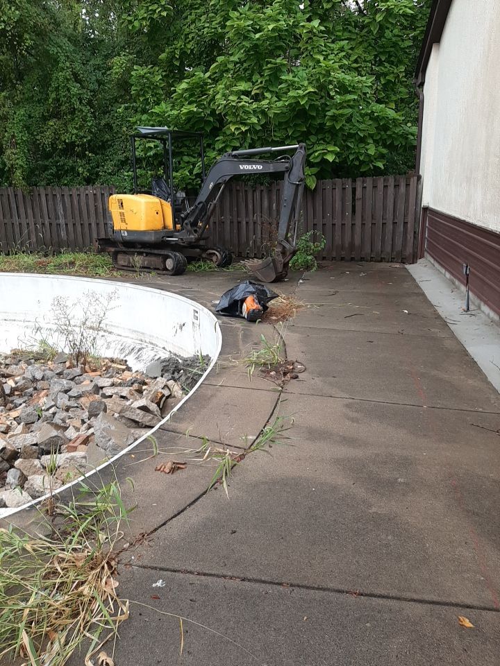 Exterior Deep Waterproofing System with Wall Push Back and Steel Beams Reinforcement by Toledo Basement Repair