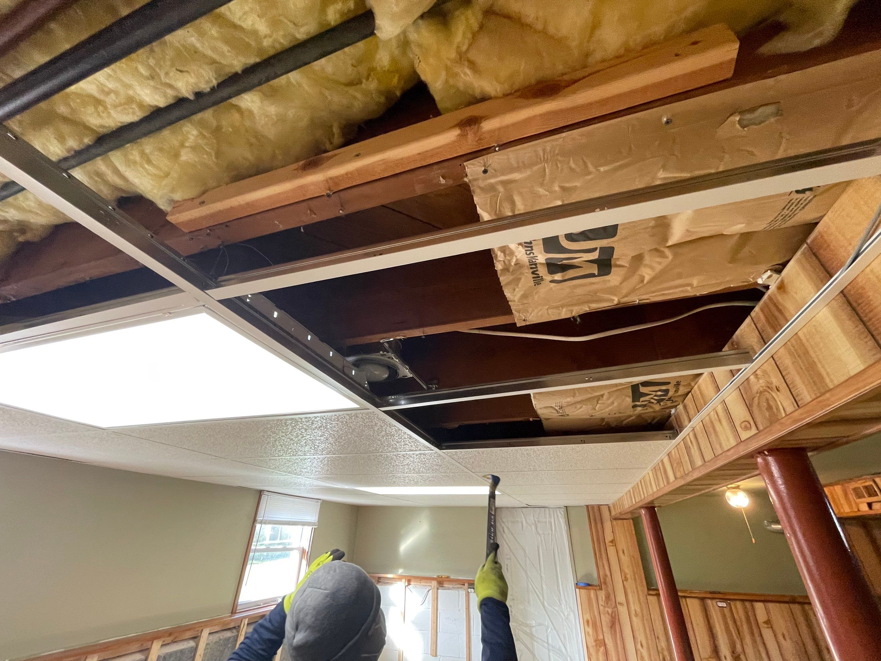 Basement Remodel using Wood by Home Concepts Construction