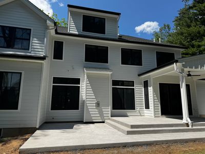 Modern Etched Concrete Back Patio in Princeton NJ