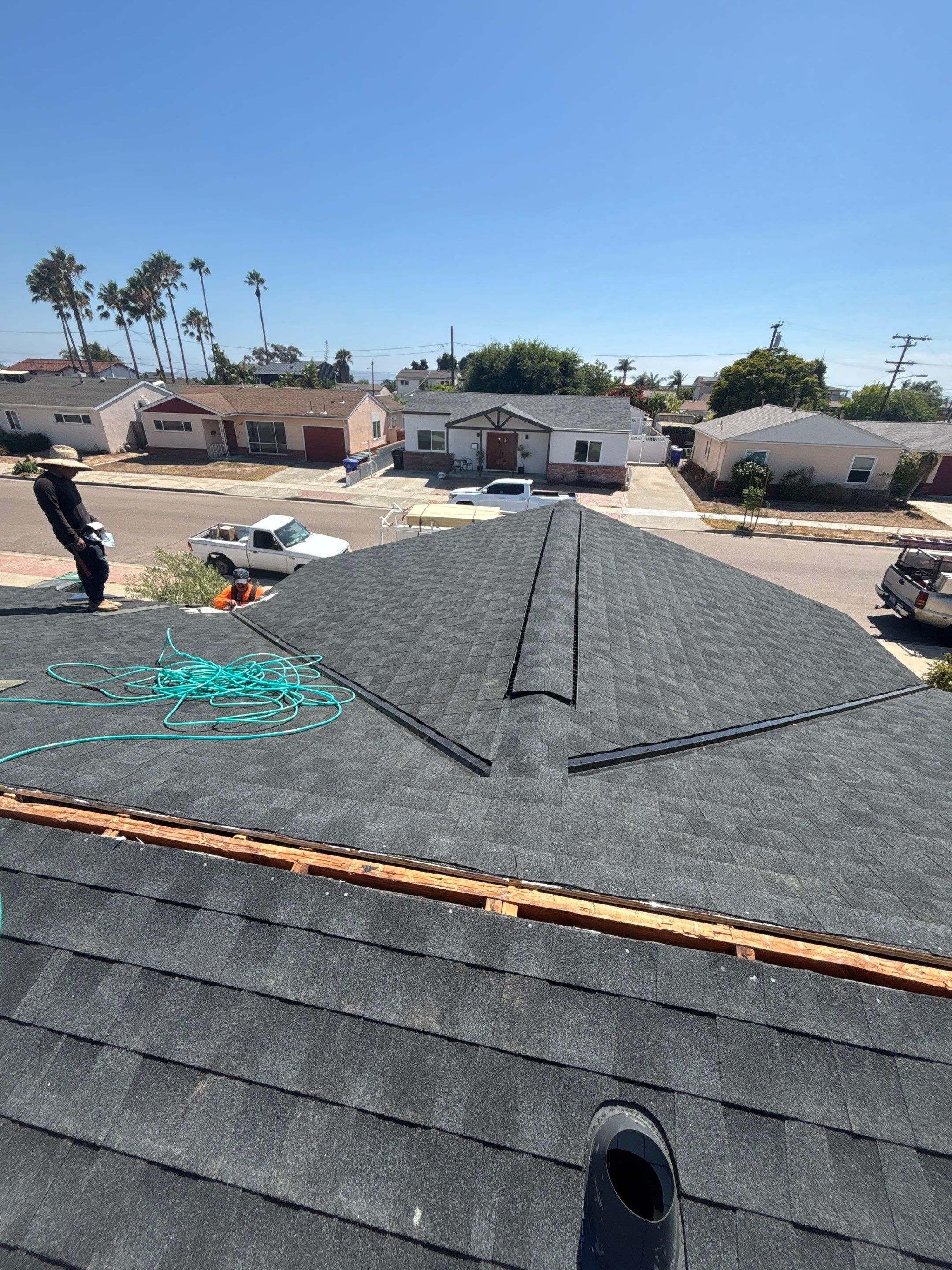 San Diego (Clairemont) New Construction Hybrid Roof | GAF Shingles & Torch-Down Roofing by Zenith Roofing Services