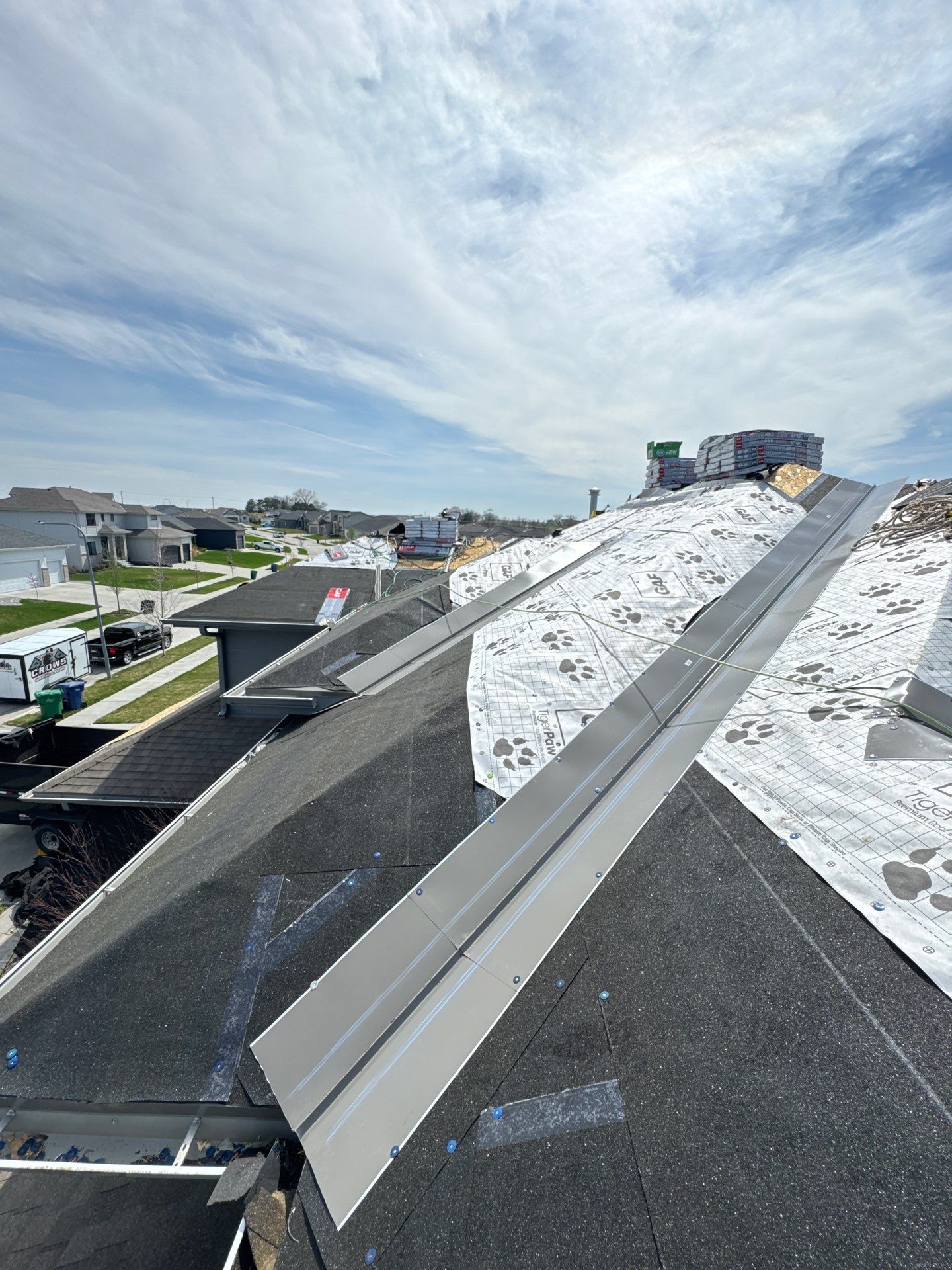 Residential Roof Restoration and Interior Ceiling Leak Repair in Omaha by Crows Roofing LLC