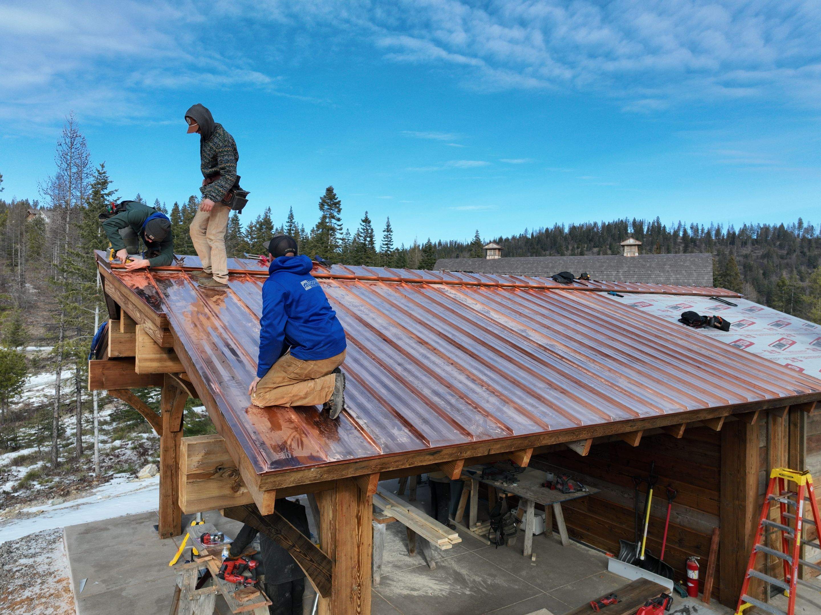 Zip Line Standing Seam  by Montana Roofing Solutions