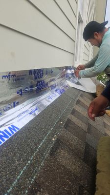 Flashing and siding repair