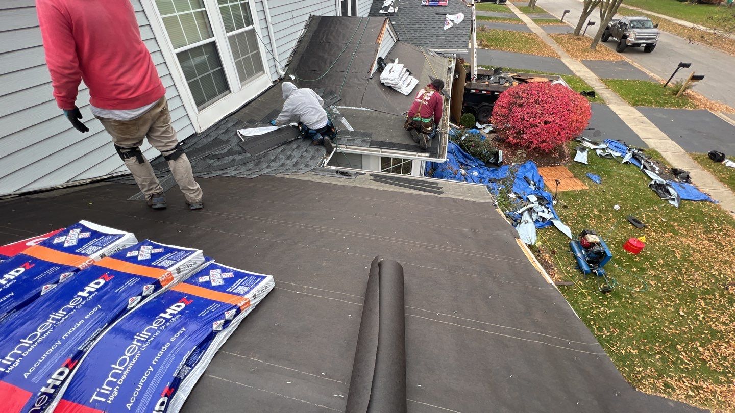 Multi-family unit roof replacement. using GAF Timberline HDZ by Pro Home Services Inc