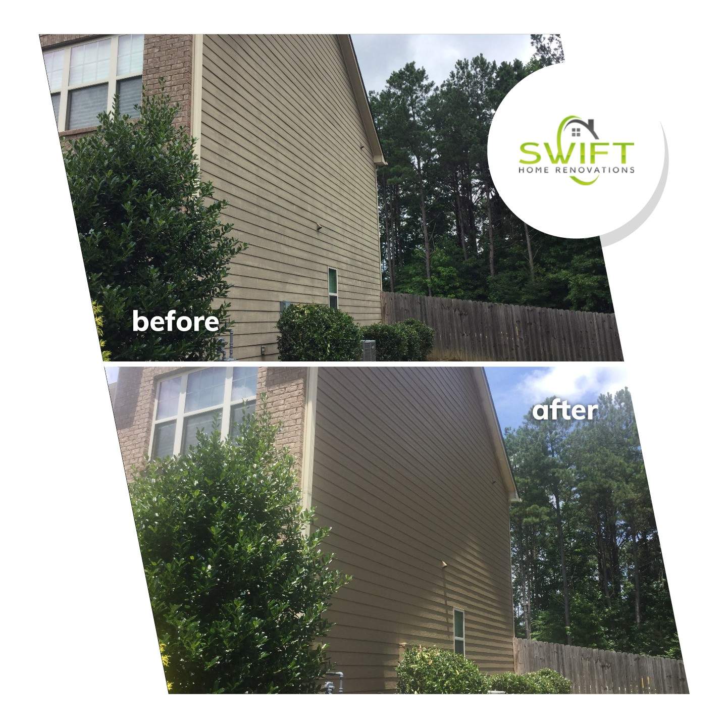 Complete Exterior Residential Painting and Siding Refresh in Atlanta by Swift Home Renovations