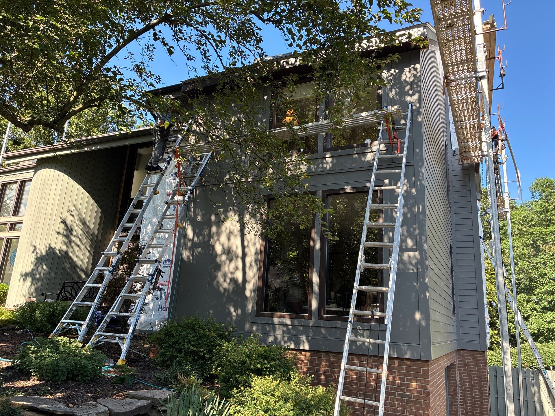 James Hardie Lap & Board and Batten in Aged Pewter at Allison Park by Ideal Siding Pittsburgh