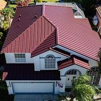 24ga 1.5" Mechanical Seam Burgandy  by Total Roofing System The Metal Roof Experts