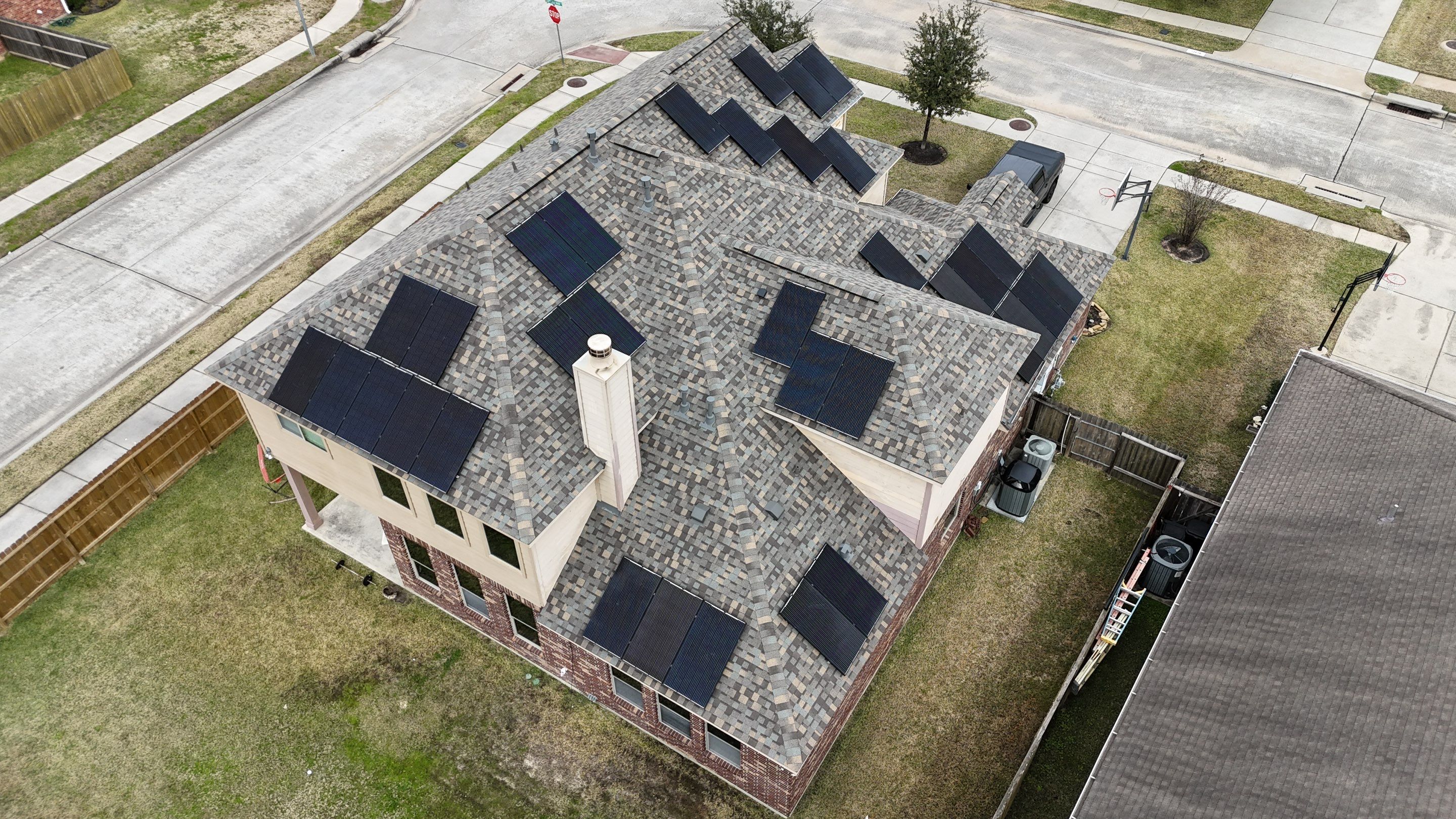 Roof Replacement with Solar Detach & Reset using IKO Dynasty by Core Four Roofing
