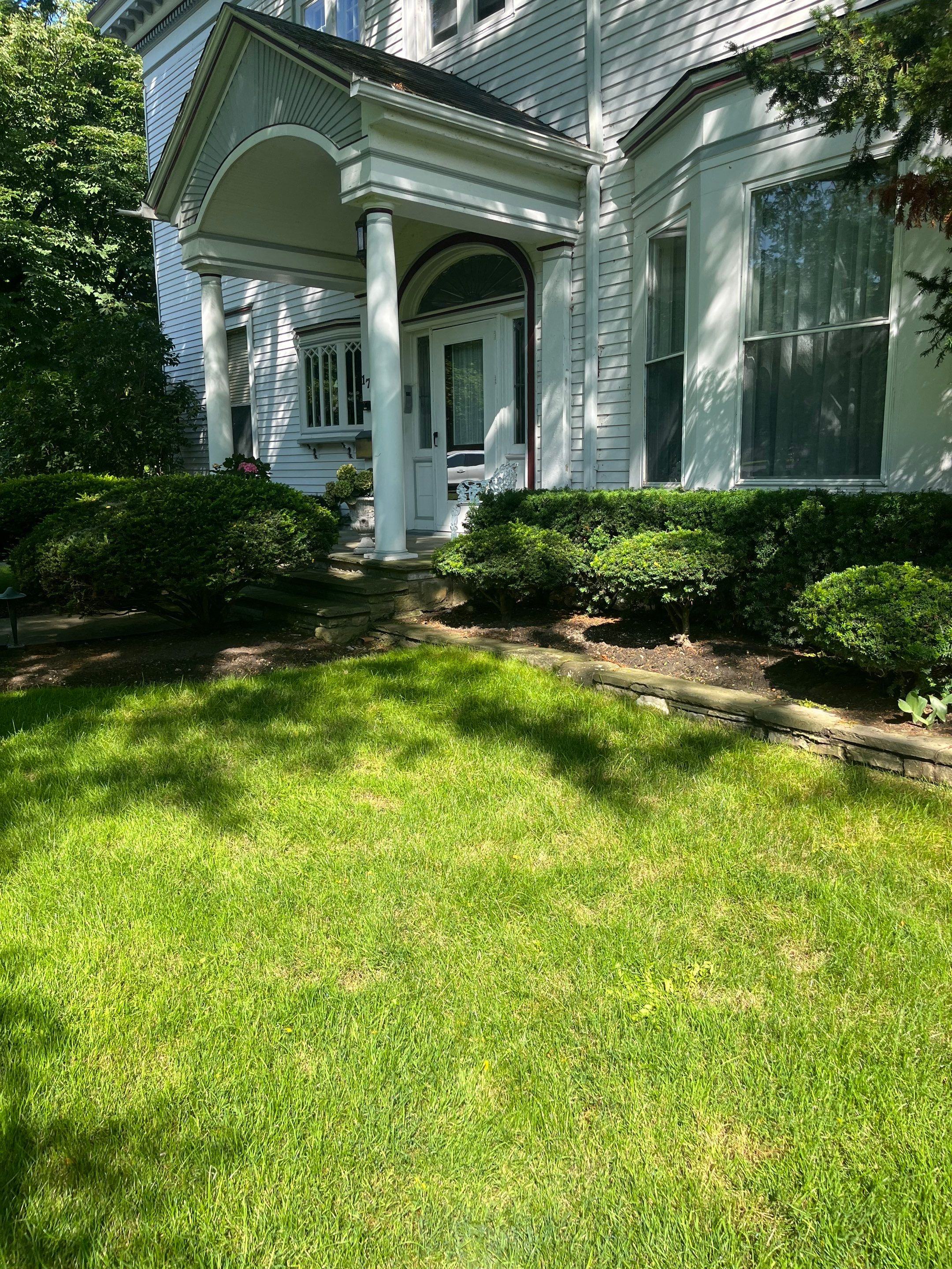 Housewashing  using Algaecide, soft wash soap by Northern Power Washing LLC.