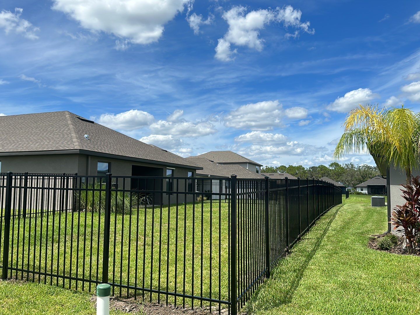 Aluminum Fence Installation using Black 3 Rail Aluminum Fence by Asap fence and gates, LLC