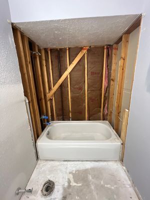 Bathroom Remodel using Water mitigation equipment
