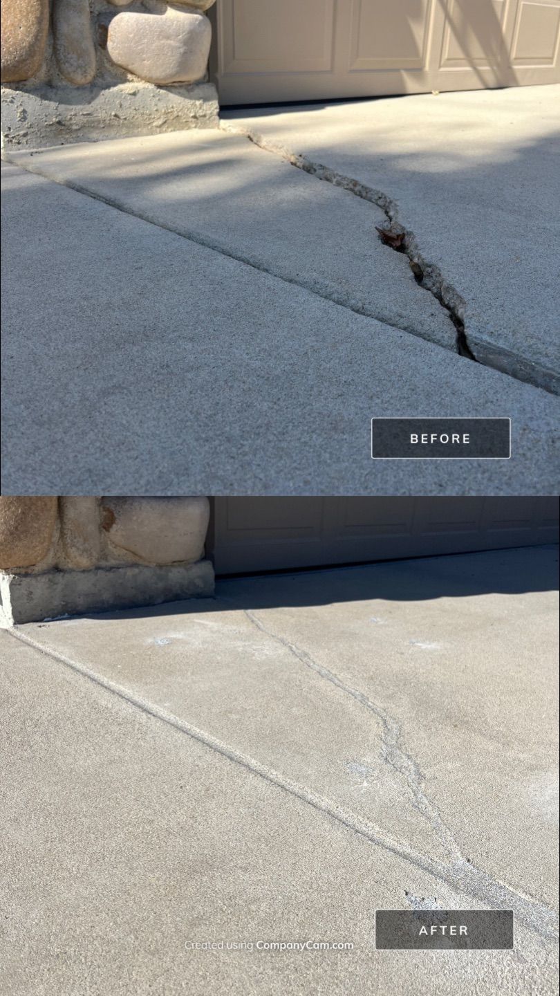Concrete Lifting and Crack Repair using NexusPro and PolyLevel by Mr. Mudd Concrete