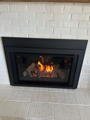 Gas Fireplace Insert Installed - Masonry Fireplace and Chimney by Premier Chimney and Roofing