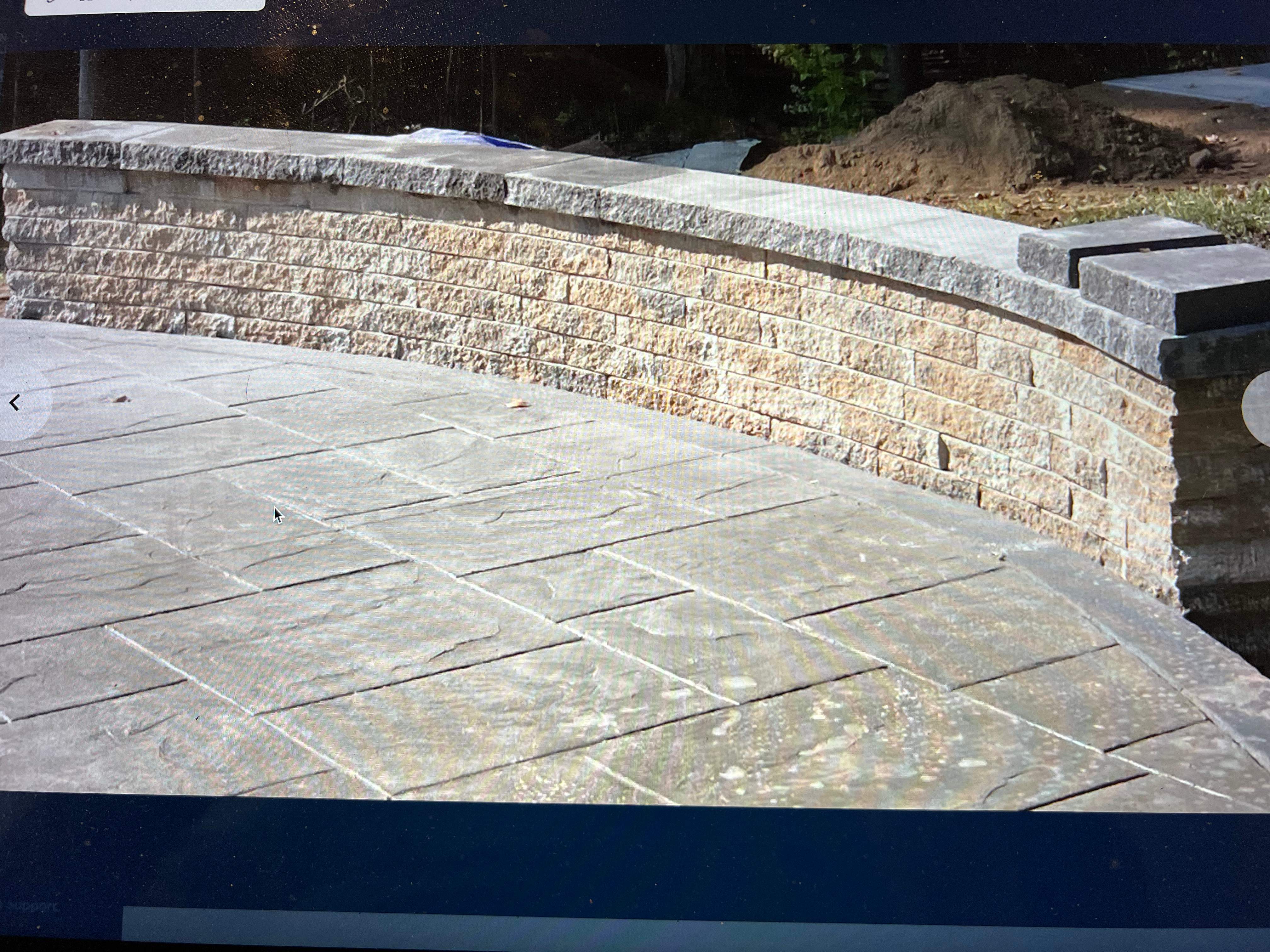 Majestic Ashlar stamped concrete patio by NG Masonry & Construction LLC