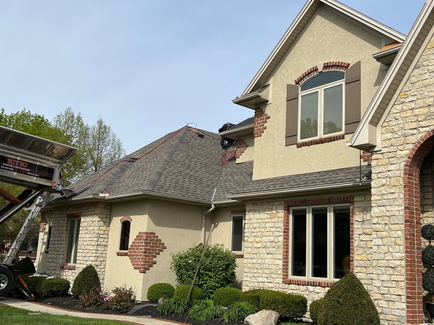 Residential Roofing Installation using GAF Timberline HDZ Weathered Wood by Nitro Roofing and Construction