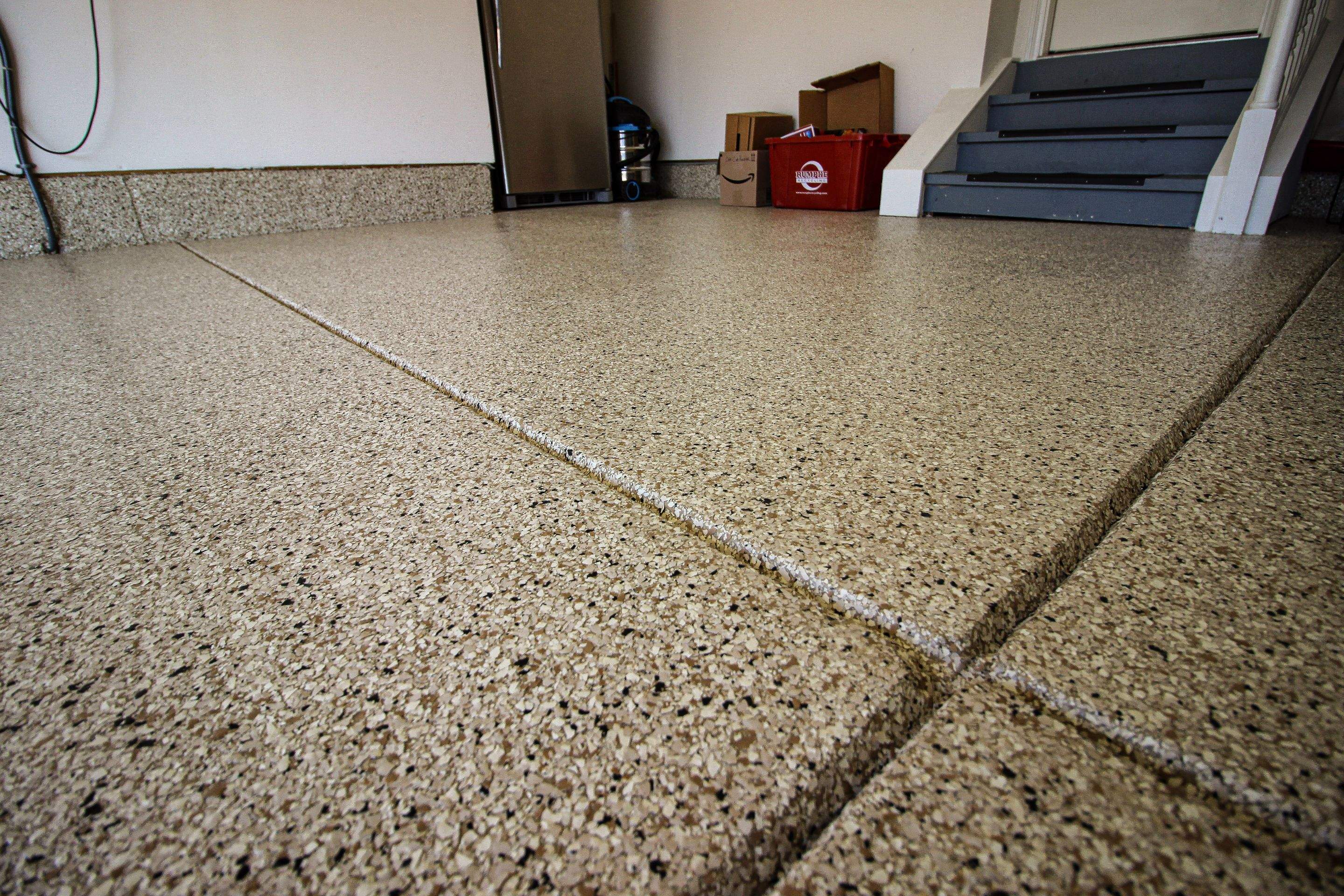 Garage Floor using Driftwood by Your1DayFloor.com