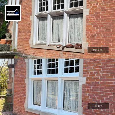 Wood Window Restoration for a Historic Brick Residence in Middletown by Level Up Roofing and Restoration Services LLC