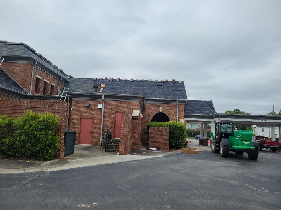 Commercial Roofing Installation using High Grade Asphalt Shingles by Carolina Trophy Roofs