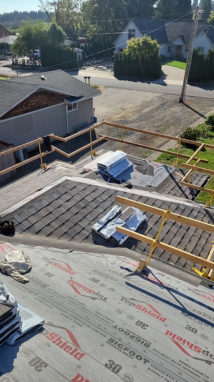 Residential Roofing Installation using IKO Dynasty (Color: Biscayne) by Orezona Building & Roofing Company, Inc.