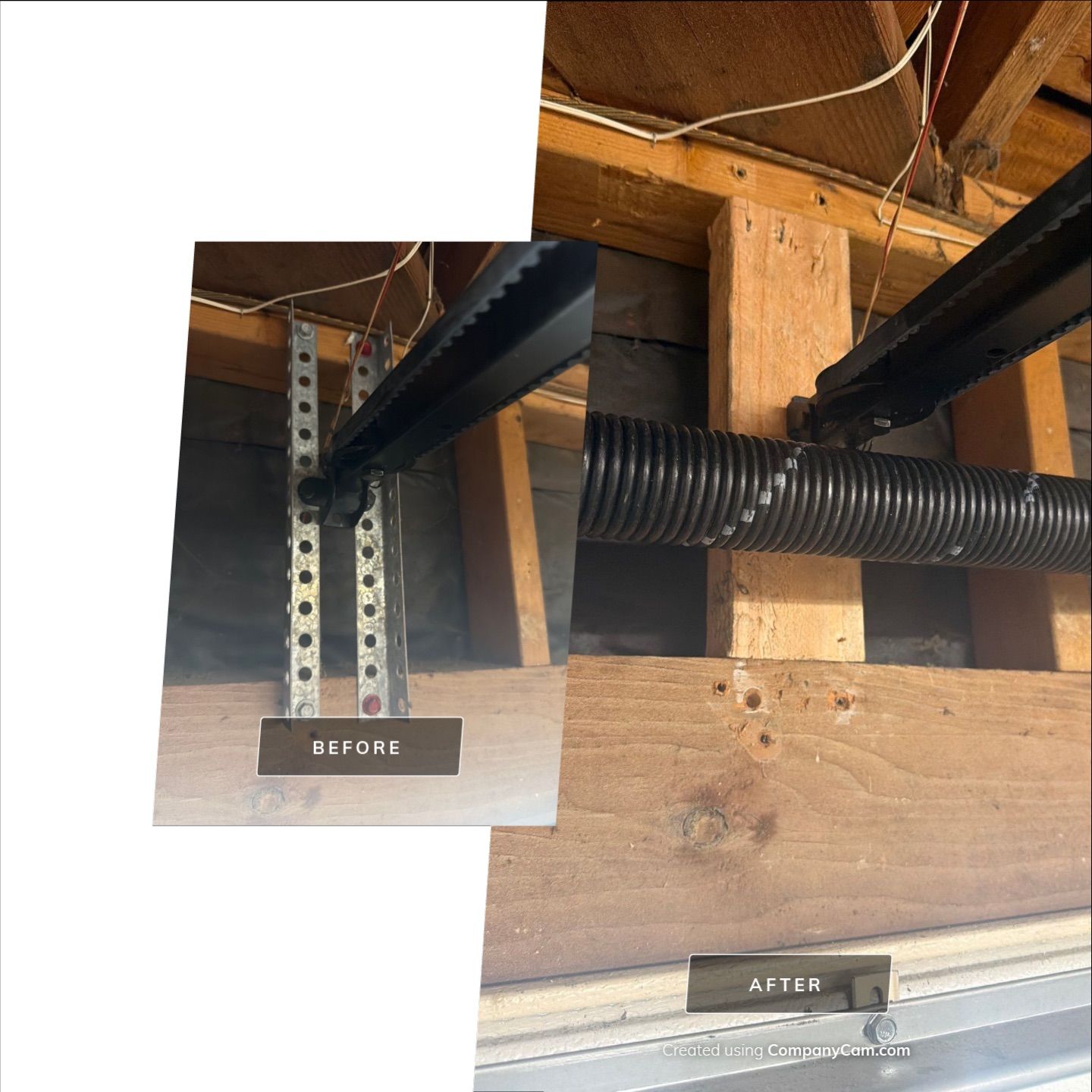 Single spring replacement and track reset and alignment in Danville, CA by Valiant Garage Door