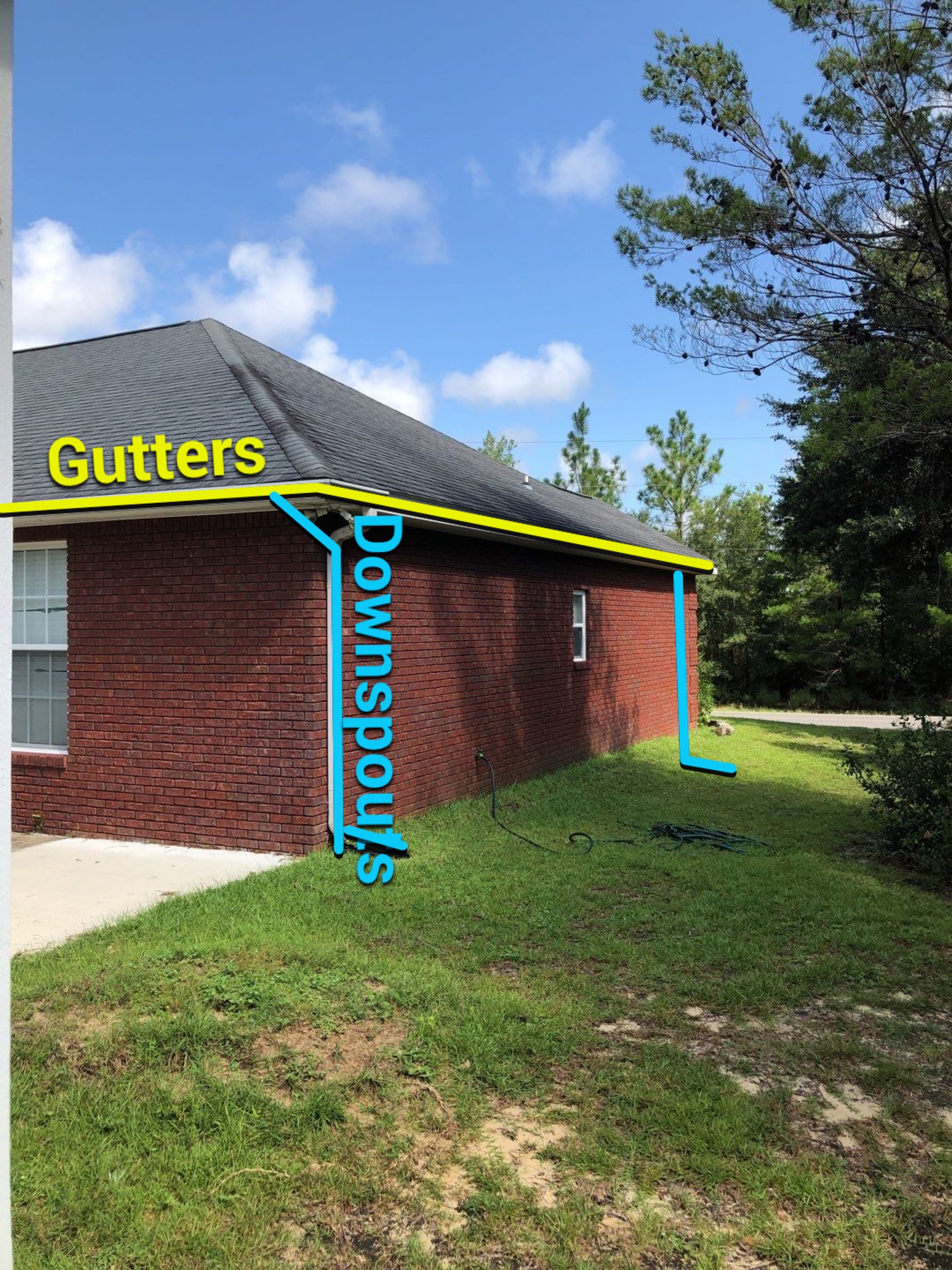 Gutter Installation using White K-Style Seamless Gutters by Gutter Professors