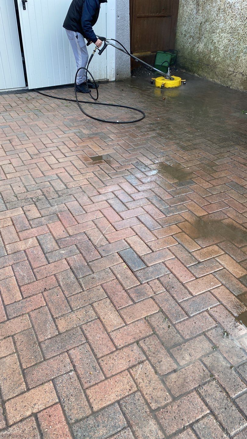 Driveway And Patio Clean using honda 21 ltr/min by Ges Exterior Cleaning ltd
