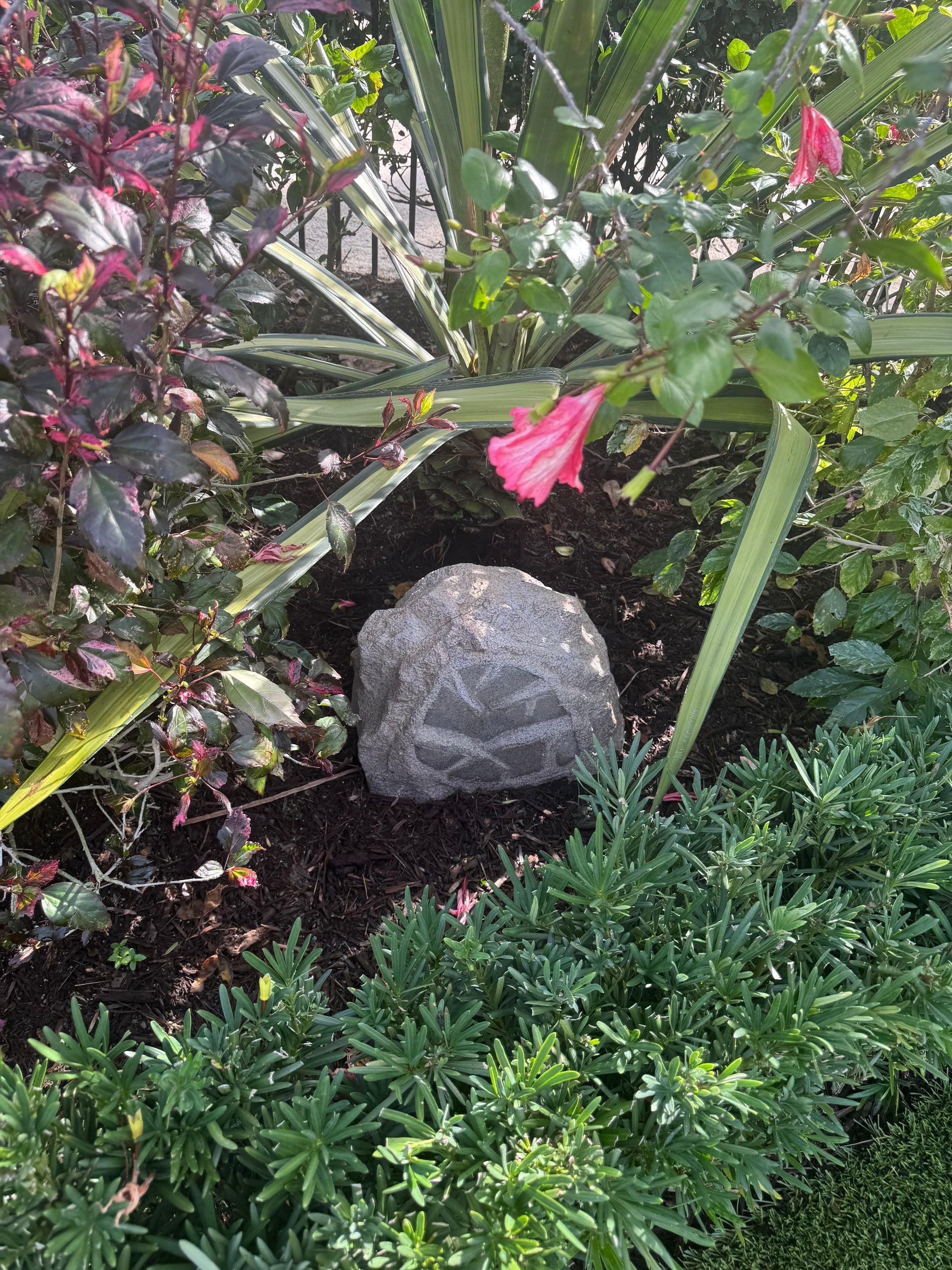 Landscape Speaker Replacement using Sonance RK83 Outdoor Rock Speaker by Creative Media Designs