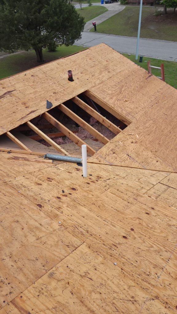 Roof Trusses Replaced- New Roof Installation by Karcher Roofing & Construction
