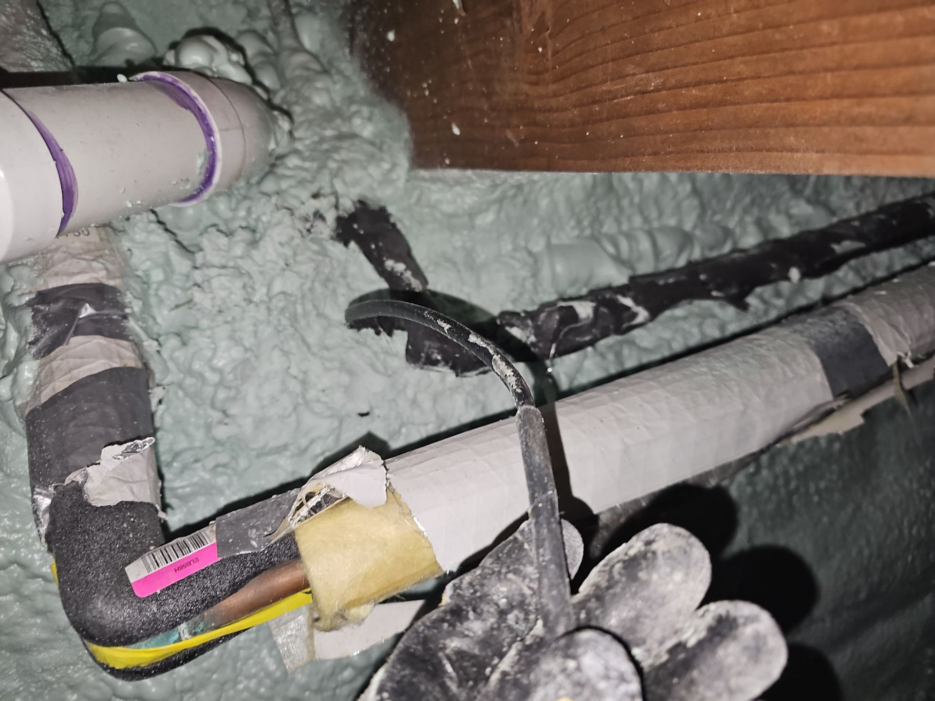Basement Exterior Walls using Crawl Space Liner by NYS Foam & Energy