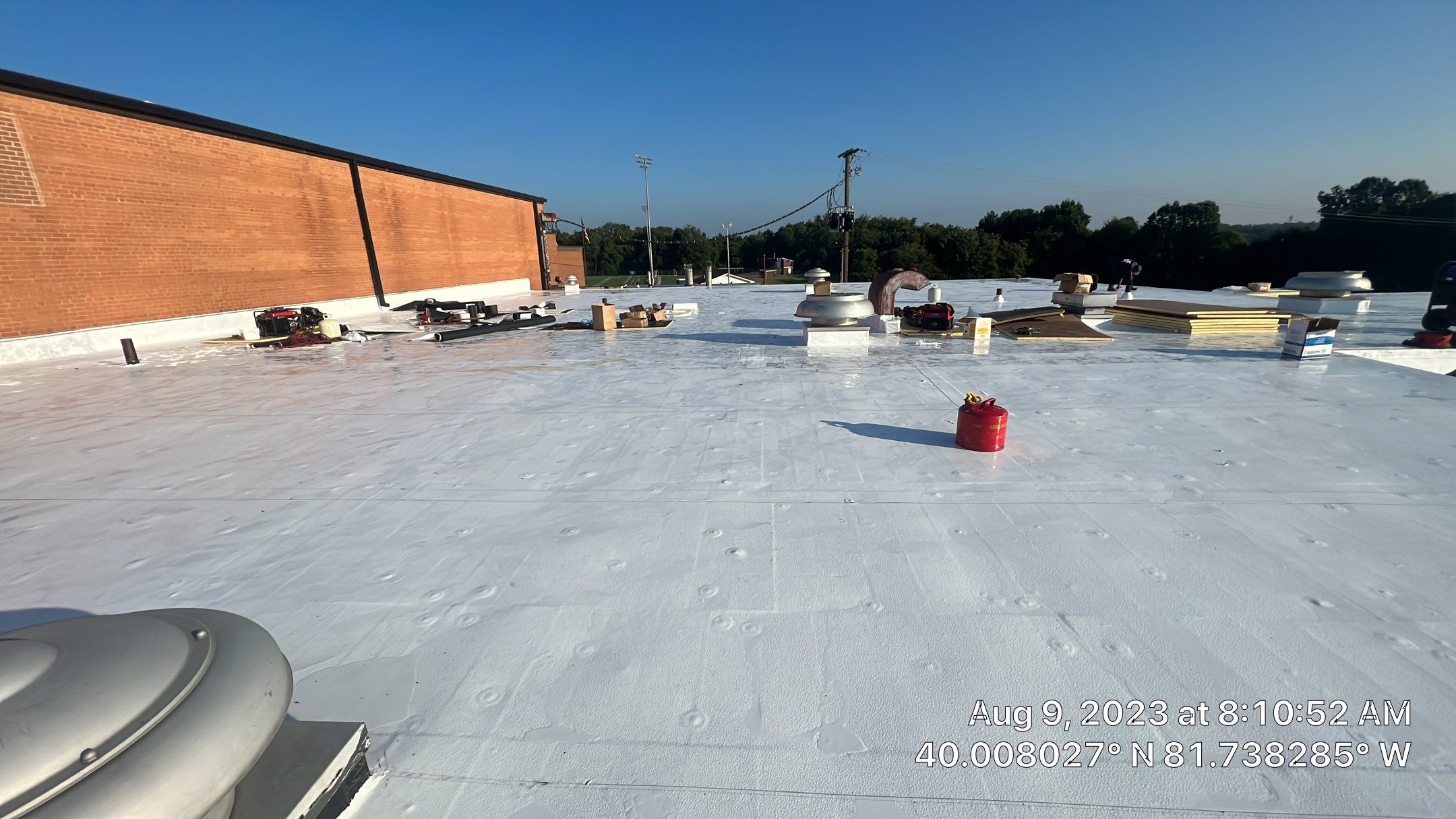 John Glenn High school Roof Install by Gold Star Roofing LLC 