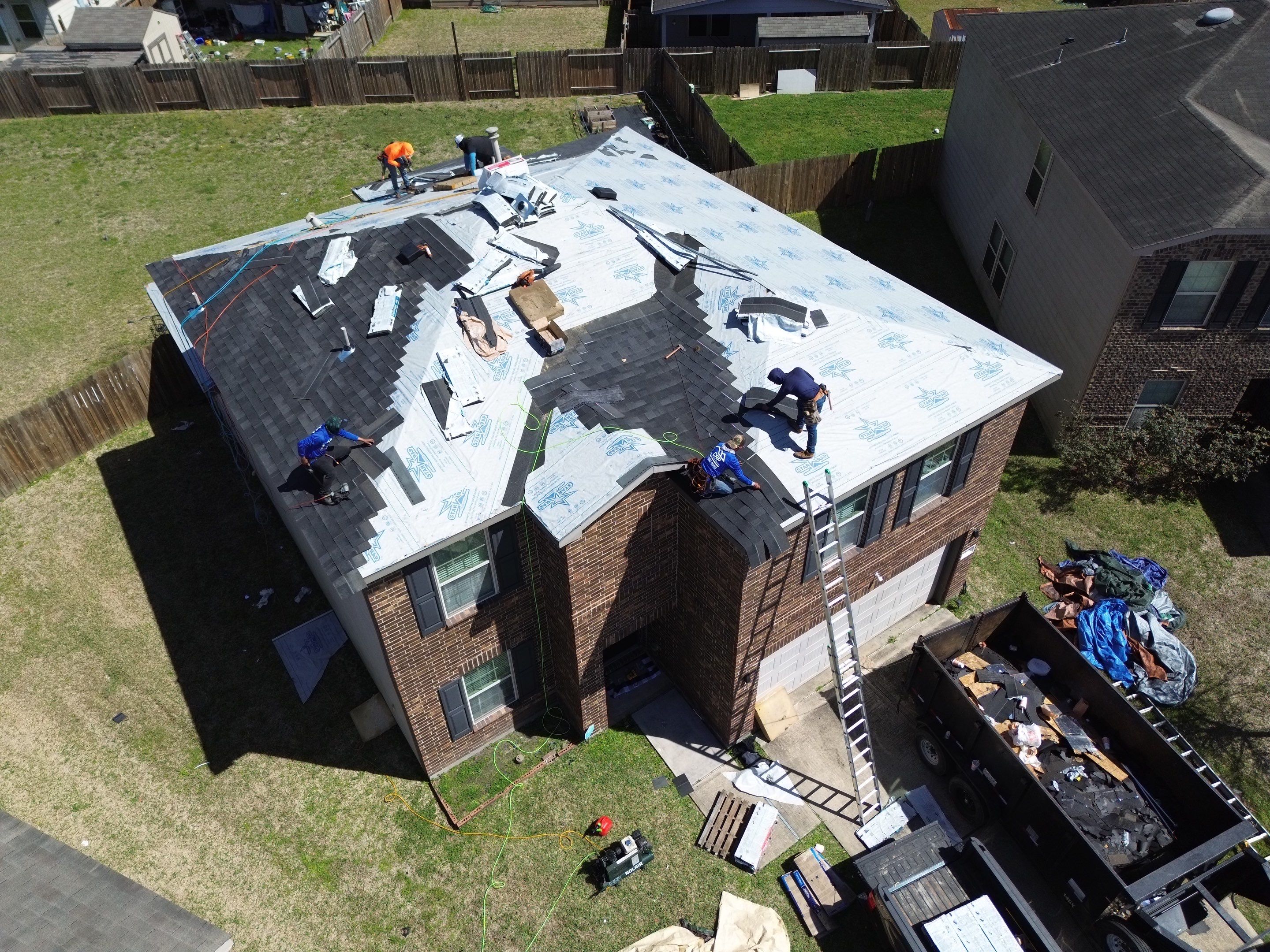 Roof Remplacement using IKO Cambridge Dual Black by CAP Roofing and Construction LLC
