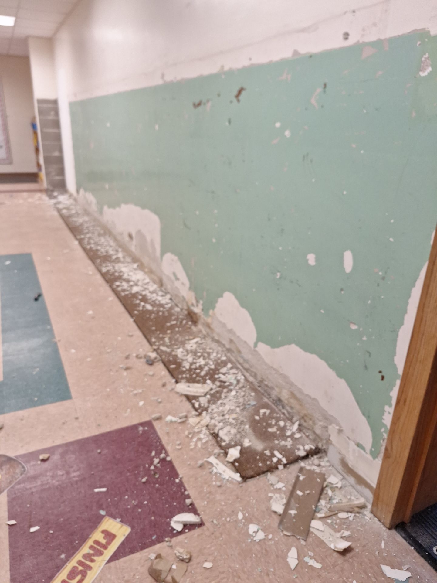 Interior Drywall Patching and repainting for Oakridge School district! by Gordon Painting