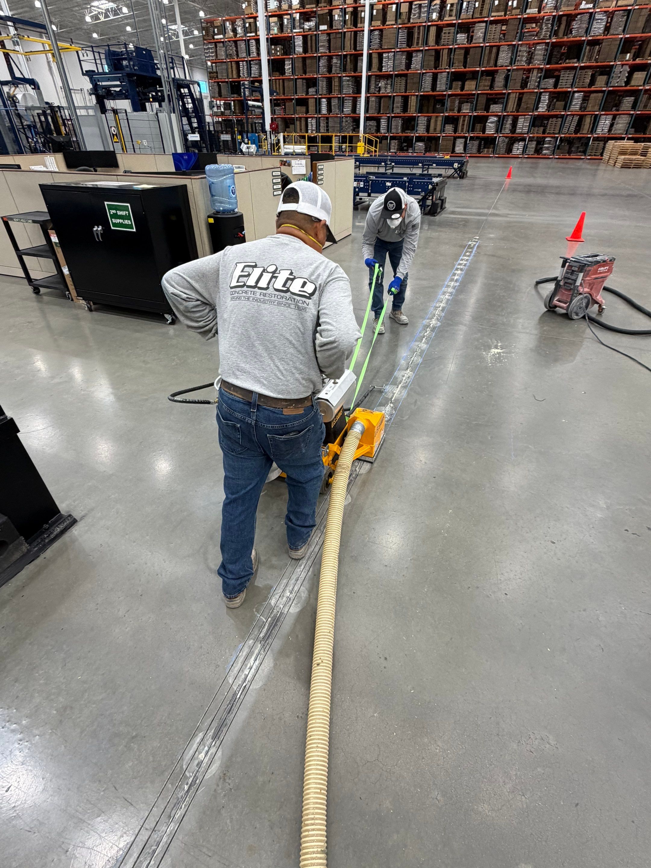 ULINE Stabilization of Deflecting Concrete Floor Panels in Ontario by Elite Concrete Restoration