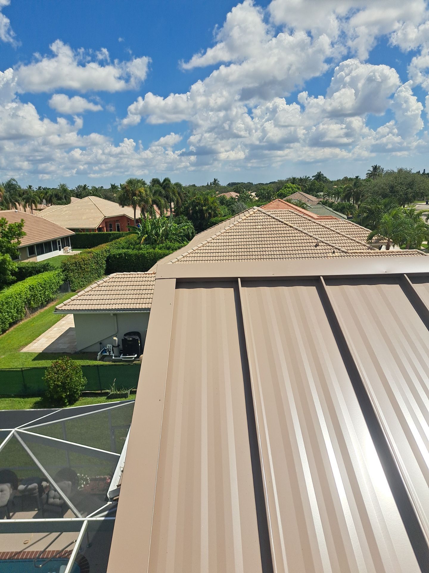 24ga 1.5" Mechanical Seam Buckskin  by Total Roofing System The Metal Roof Experts