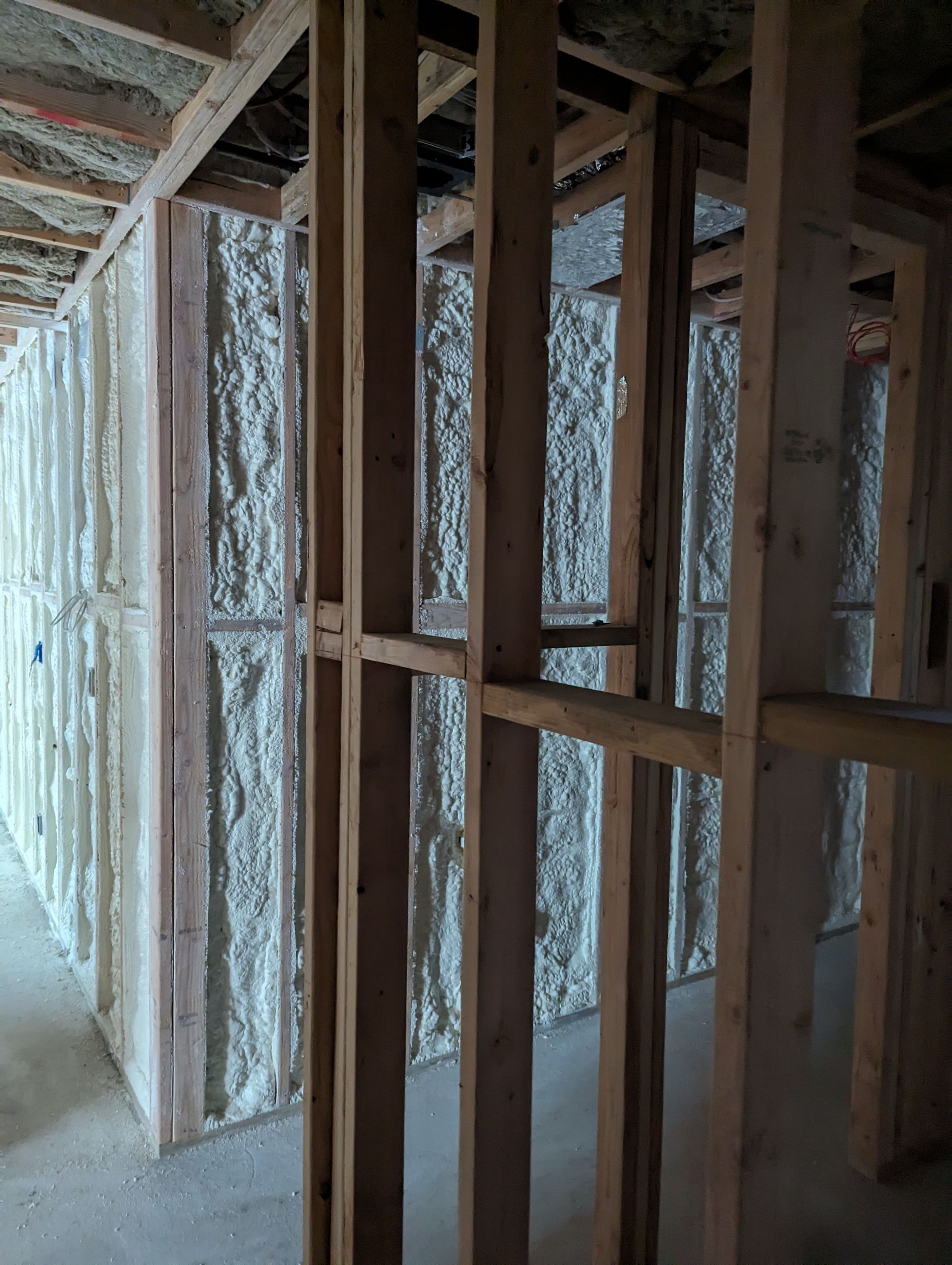 New Home Construction using open cell spray foam by NYS Foam & Energy