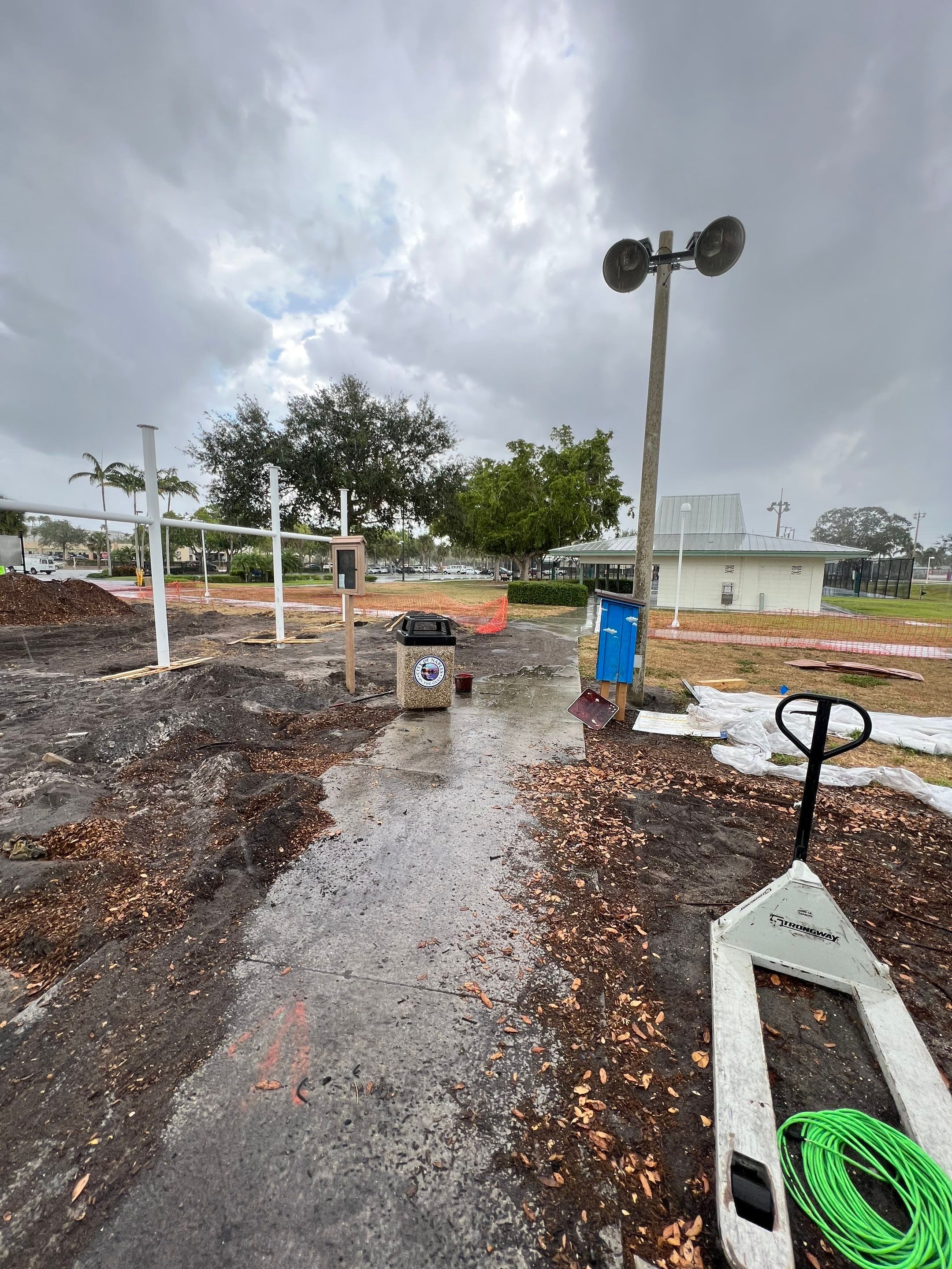 Vinyl Coated Chain-link fence for the City of Naples around Fleischmann Park Playground.  by Asap fence and gates, LLC