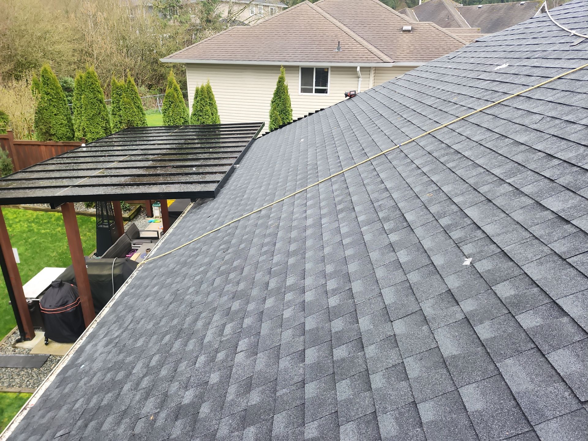 Residential Re-Roof using GAF timberline HDZ Charcoal by Top Notch Roofing Inc