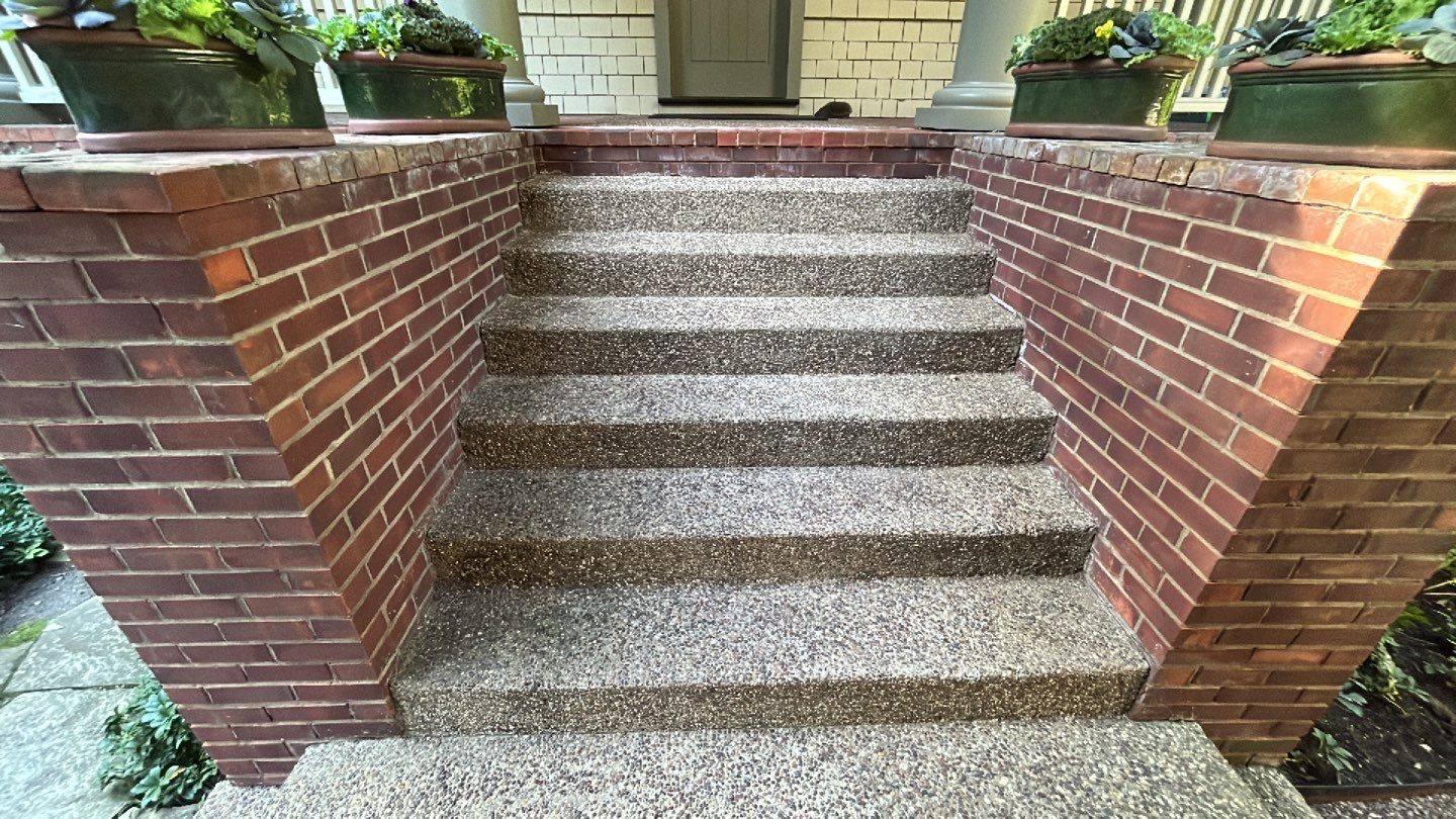 natural stone using Algaecide, soft wash soap by Northern Power Washing LLC.