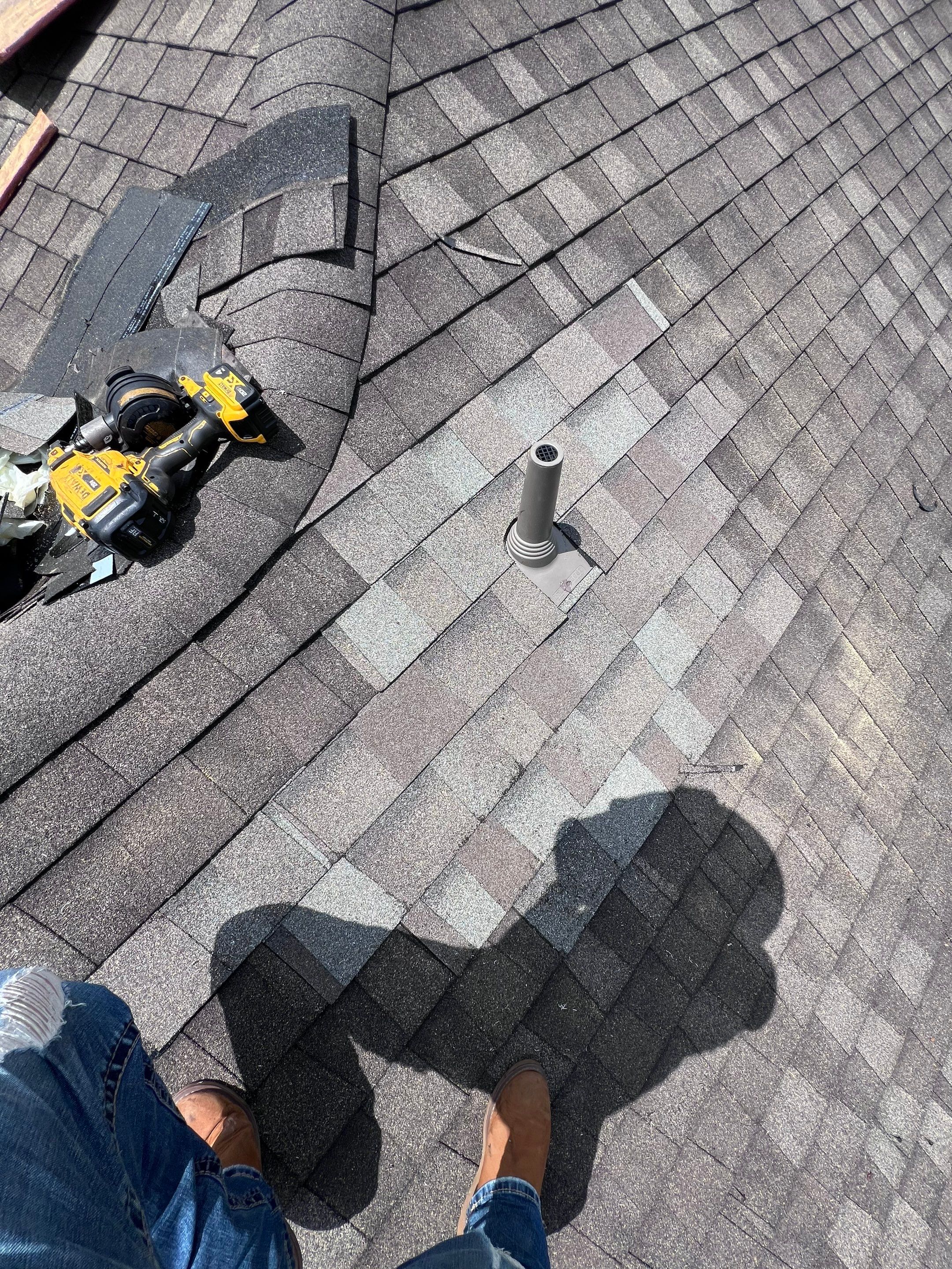 Hail Damage using Owen's Corning Duration (Lifetime) Shingles by Roof Repair Company